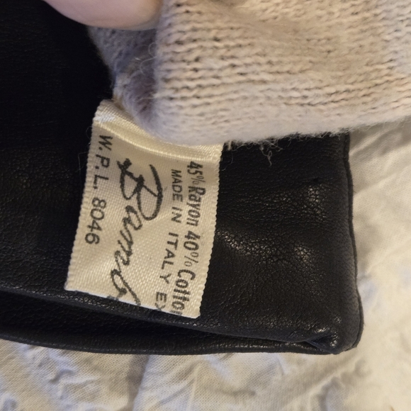 🖤 Vintage Woman's Italian Leather Gloves – Size 7.5, extra long - Picture 13 of 15